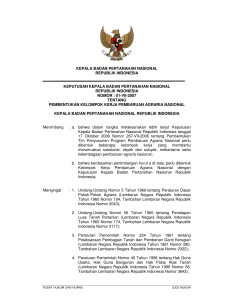 kepala badan pertanahan nasional republik indonesia