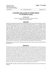 ECONOMIC EVaLUatION Of POWEr WaVEs at tHE