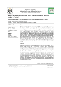 Indonesian Journal of Chemical Science Kajian