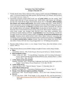 Ketentuan Tata Tulis Full Paper Kongres Pancasila VII 1. Naskah