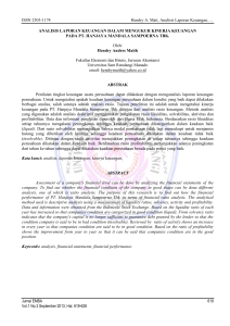 ISSN 2303-1174 Hendry A. Mait, Analisis Laporan Keuangan