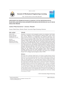 Journal of Mechanical Engineering Learning