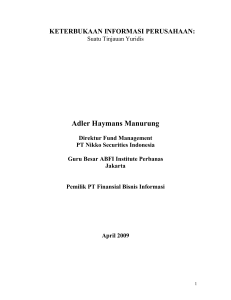 Adler Haymans Manurung - Finansial Bisnis Informasi