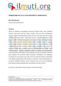 perkembangan e-government indonesia