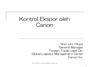 Kontrol Ekspor oleh Canon