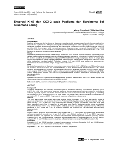 Ekspresi Ki-67 dan COX-2 pada Papiloma dan Karsinoma Sel