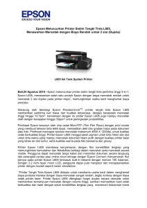 Epson Meluncurkan Printer Sistim Tangki Tinta L605
