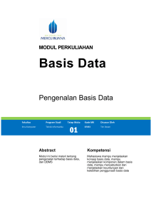 Basis Data - FASILKOM Mercubuana