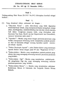 Ordonansi Obat Keras - Ikatan Apoteker Indonesia
