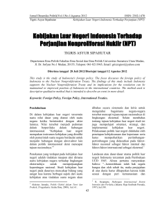 Kebijakan Luar Negeri Indonesia Terhadap