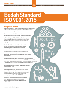 Bedah standard iso 9001:2015 - Sistem Informasi Akademik