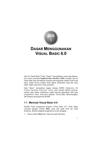 DASAR MENGGUNAKAN VISUAL BASIC 6.0