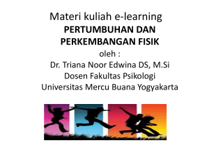 psikologi perkembangan ii - Universitas Mercu Buana Yogyakarta