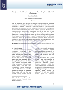 IIAs (International Investment Agreements): Reconciling State and