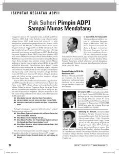 Pak Suheri Pimpin ADPI - Asosiasi Dana Pensiun Indonesia