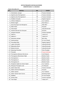 daftar pengampu matakuliah remedi semester gasal ta 2014/2015