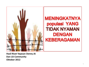 Hasil Riset Yayasan Denny JA Dan LSI Community Oktober 2012