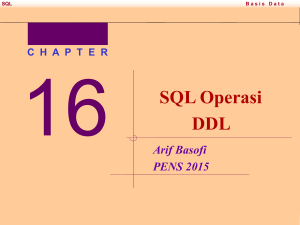 SQL Operasi DDL