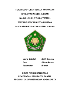 surat keputusan kepala madrasah ibtidaiyah negeri
