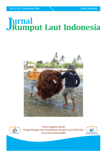 Cover Jurnal Vol 1 No 2.cdr - Jurnal Rumput Laut Indonesia