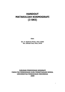 handout matakuliah kosmografi (3 sks)