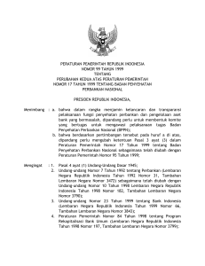 peraturan pemerintah republik indonesia nomor 99