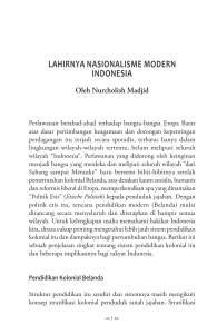lahirnya nasionalisme modern indonesia