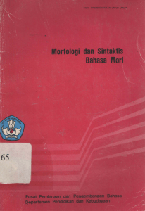 Morfologi dan Sintaktis Bahasa Mon