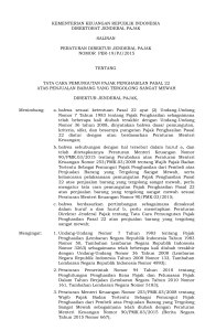 peraturan menteri keuangan - Direktorat Jenderal Pajak