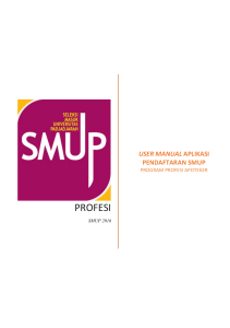 User manual aplikasi pendaftaran jenjang Profesi - SMUP