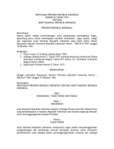 KEPUTUSAN PRESIDEN REPUBLIK INDONESIA