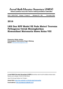 2016 LKS Dan RPP Model 5E Pada Materi Teorema Pythagoras