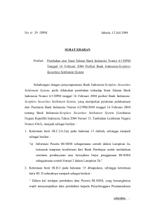 Perubahan atas Surat Edaran Bank Indonesia Nomor 6/1/DPM