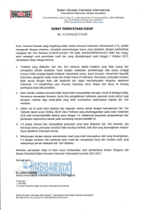 surat pernyataan sikap - Ikatan Ilmuwan Indonesia Internasional