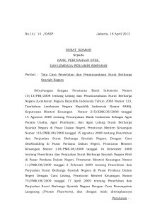 No.14/ 14 /DASP Jakarta, 18 April 2012 SURAT EDARAN Kepada