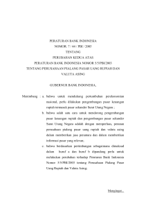 peraturan bank indonesia nomor: 7 / 44 / pbi / 2005 tentang