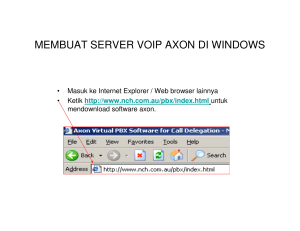 membuat server voip axon di windows
