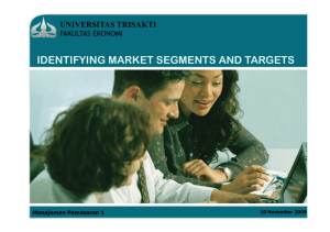 identifying market segments and targets universitas trisakti