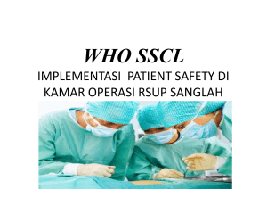 who sscl implementasi patient safety di kamar operasi rsup sanglah