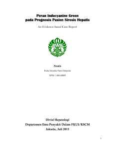 Peran Indocyanine Green pada Prognosis Pasien Sirosis Hepatis