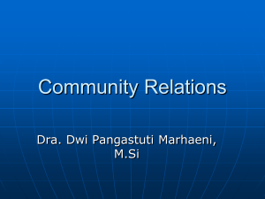 Community Relations by Dwi Pangastuti M