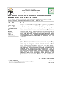 Indonesian Journal of Chemical Science Isolasi, Identifikasi, Uji