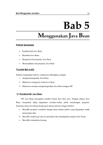 Bab 5 - Java Beans