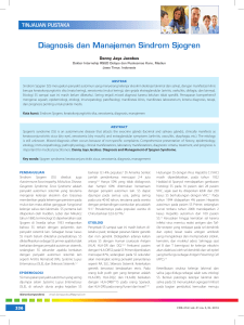 Diagnosis dan Manajemen Sindrom Sjogren