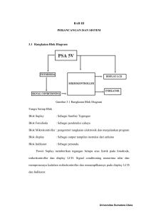 BAB III PERANCANGAN DAN SISTEM 3.1 Rangkaian Blok Diagram