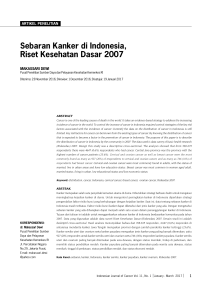 Sebaran Kanker di Indonesia, Riset Kesehatan Dasar 2007