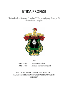etika profesi - Universitas Hasanuddin