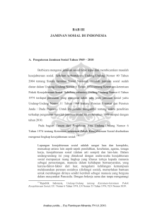 BAB III JAMINAN SOSIAL DI INDONESIA