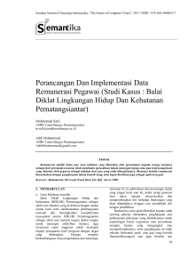 Perancangan Dan Implementasi Data Remunerasi