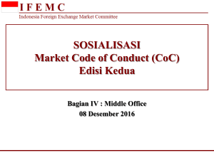 SOSIALISASI Market Code of Conduct (CoC) Edisi Kedua